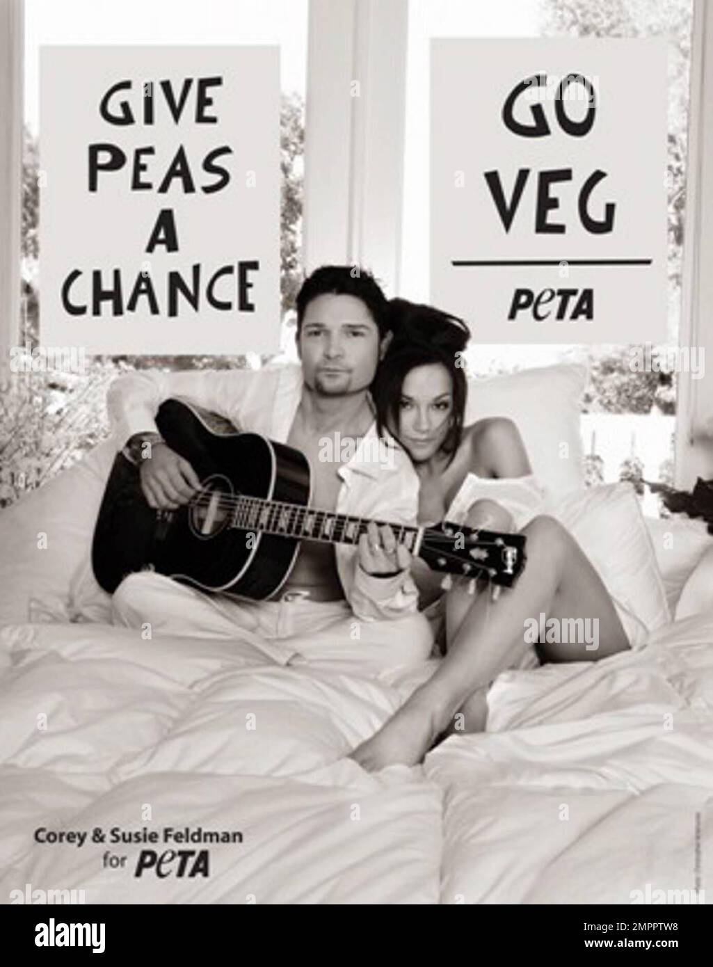 PETA's new ad campaign "Give Peas a Chance" features Corey Feldman and