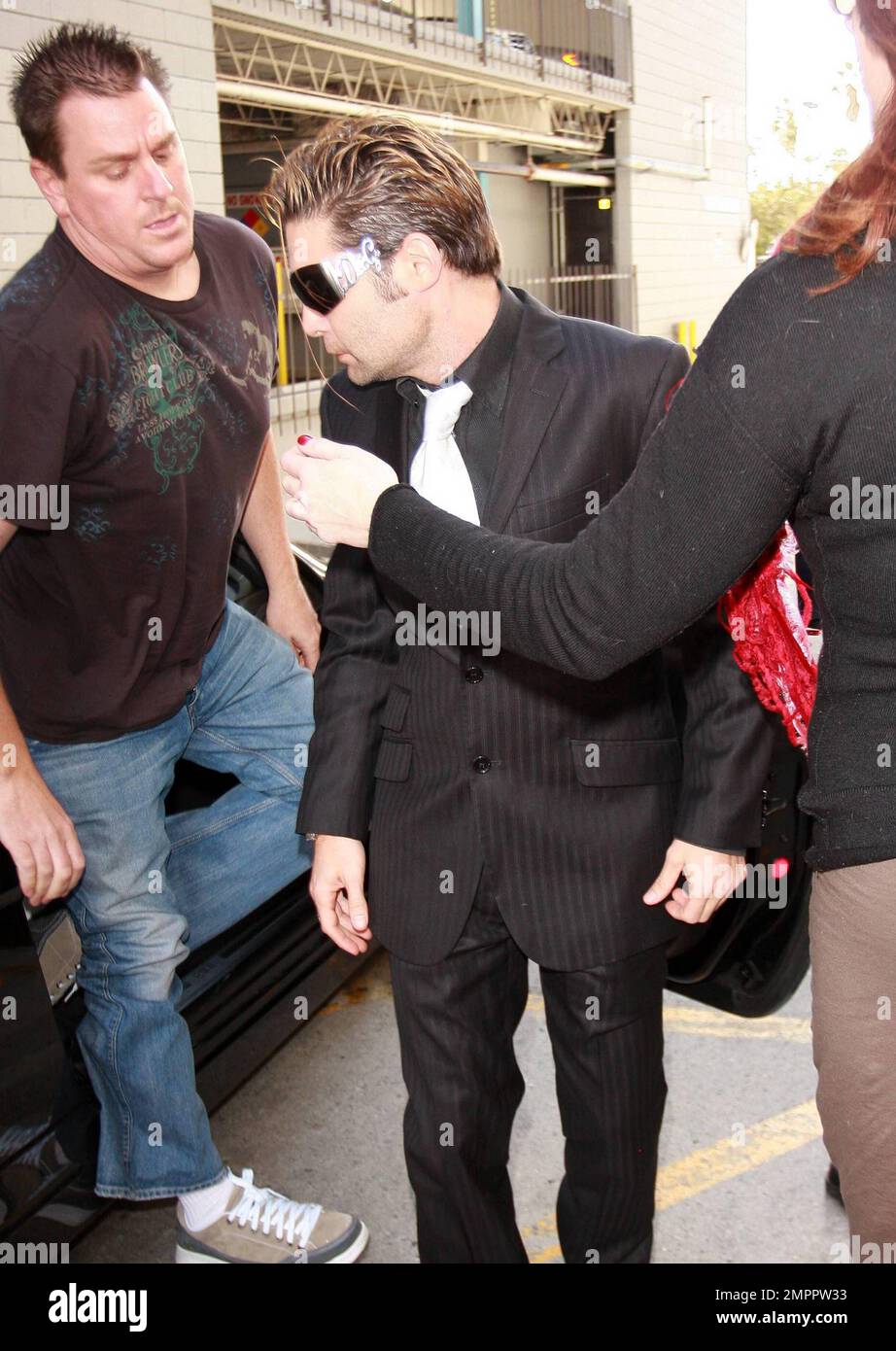 Corey Feldman arrives at the CNN building for an appearance on "Larry