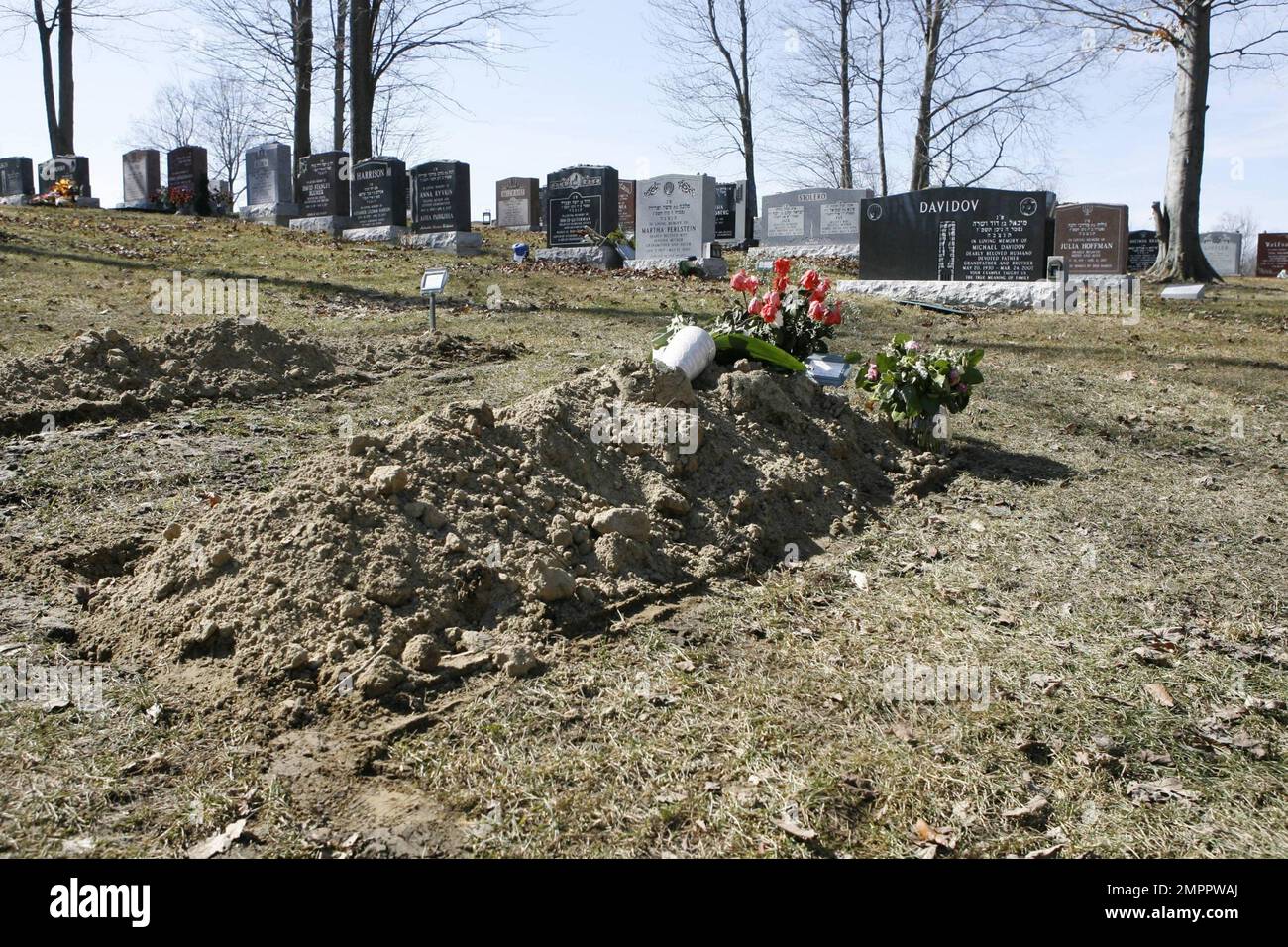 EXCLUSIVE!! Corey Haim's gravesite at Pardes Shalom Cemetery, adorned