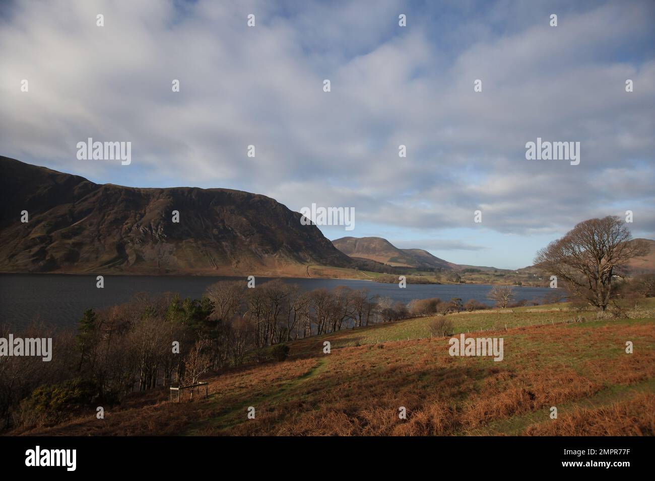 Views of Crummock Water, at Loweswater in Allerdale, Cumbria in the UK Stock Photo