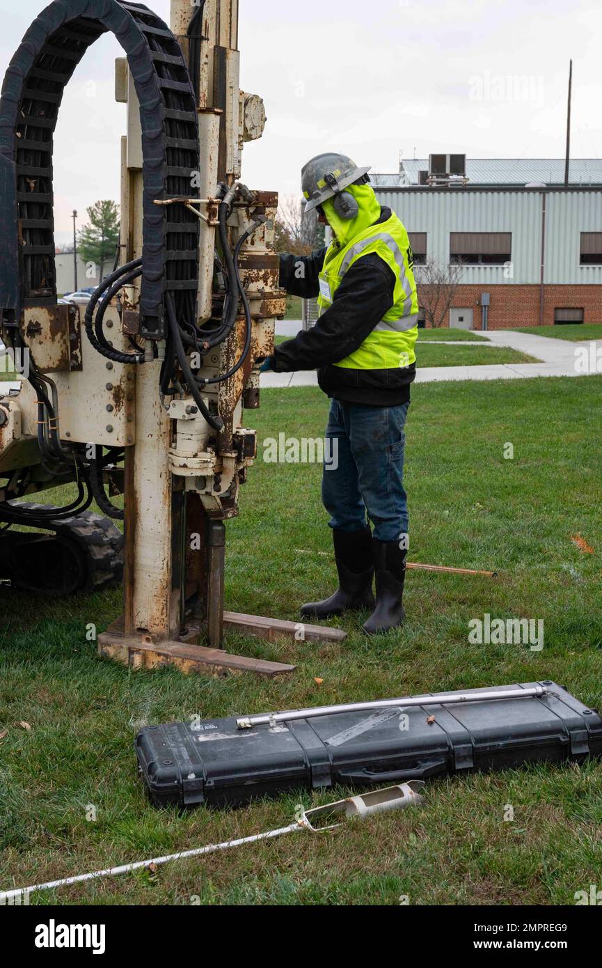 Rock Water Drilling company uses a geoprobe machine to collect soil
