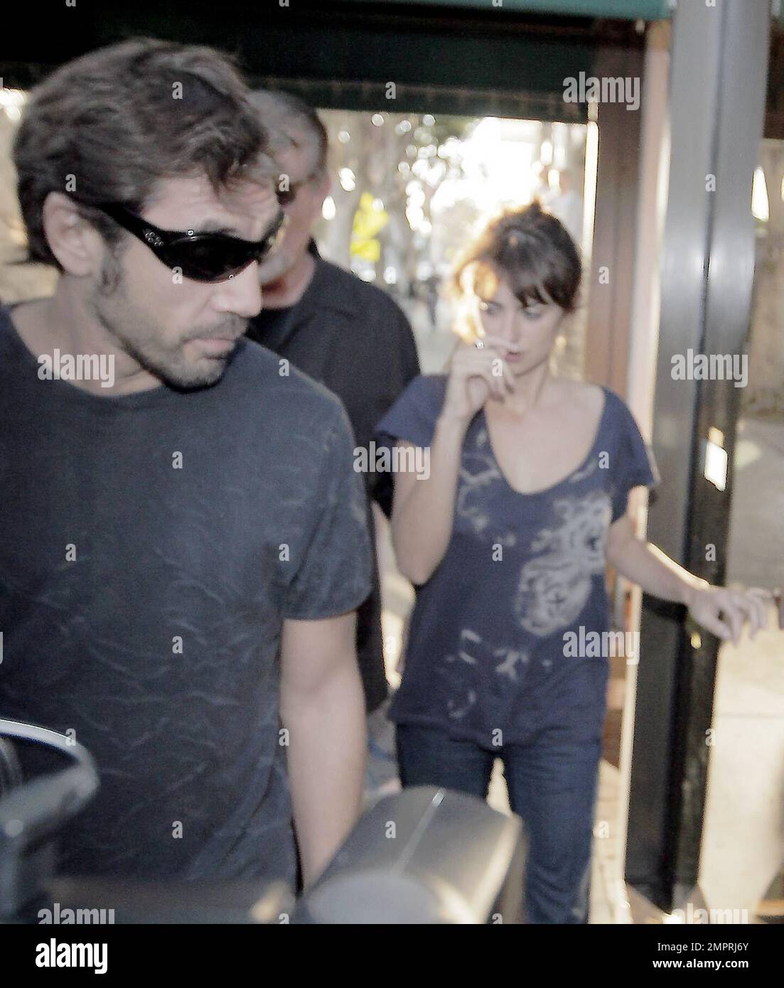 Penelope Cruz steps out for lunch with her new beau Javier Bardem. Cruz