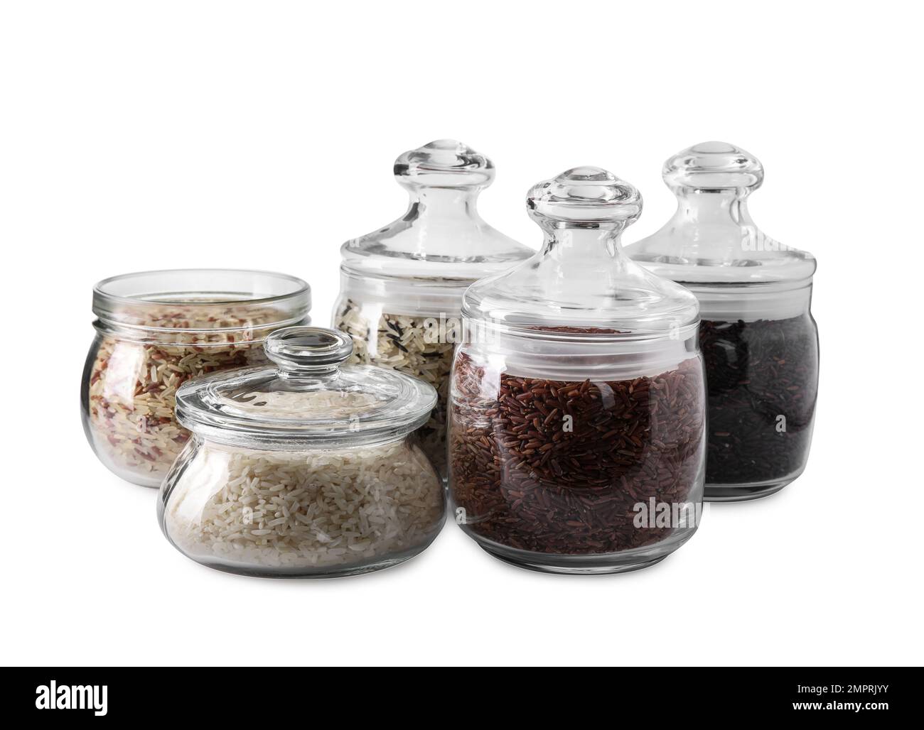 Jars different types rice hi-res stock photography and images - Alamy