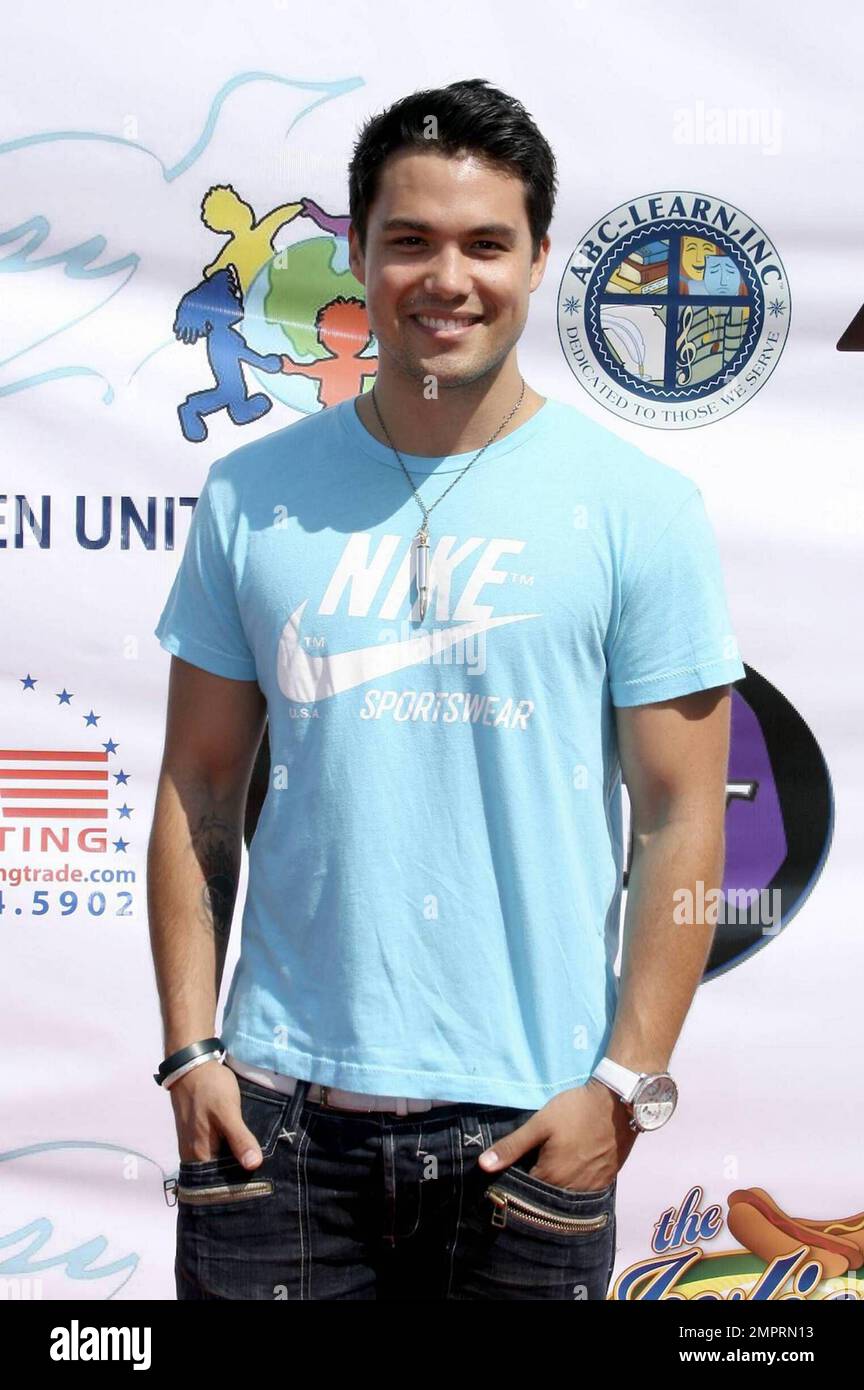 Michael Copon attends the Children Uniting Nations Day at Dodger