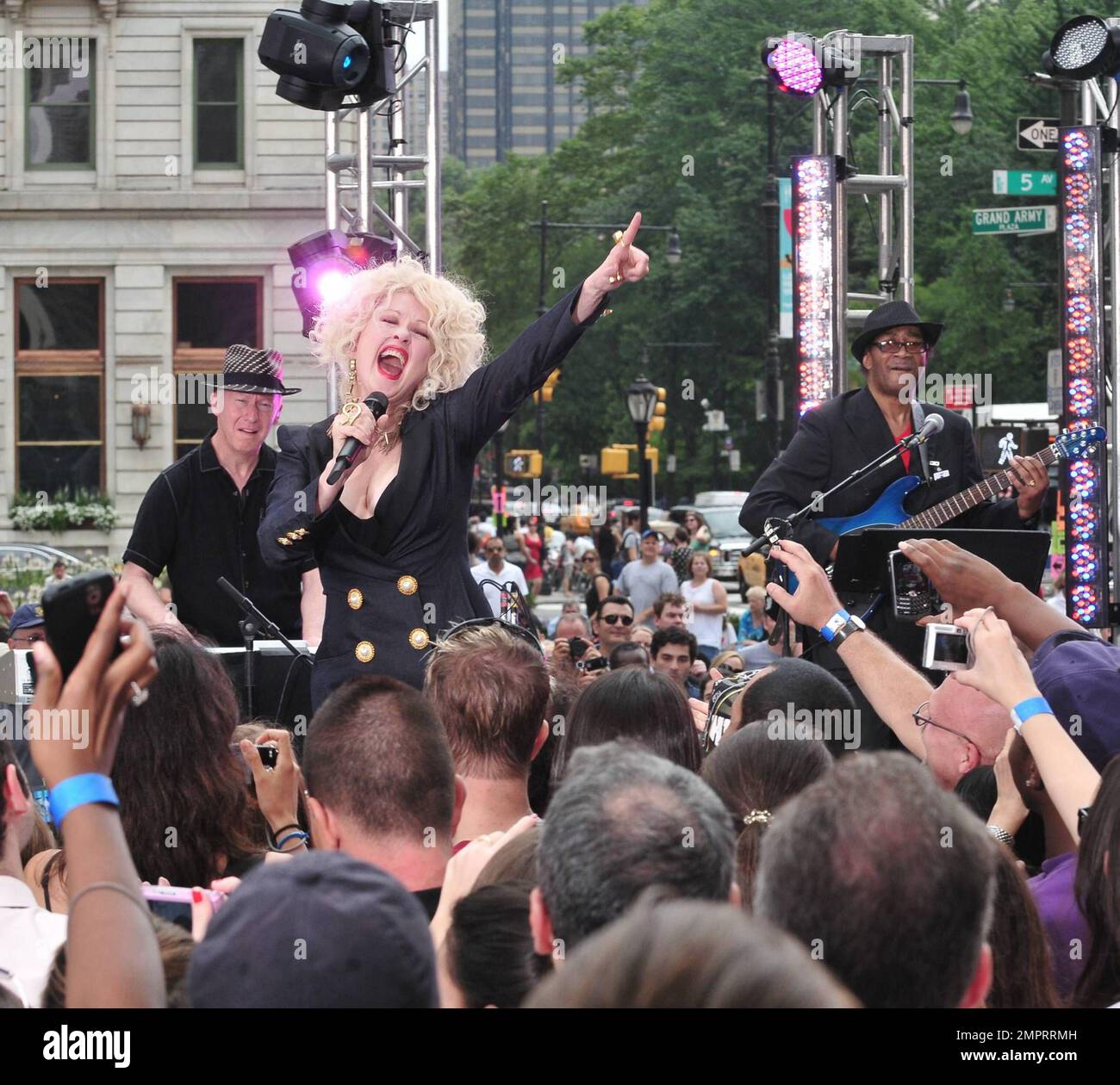 Pop icon Cyndi Lauper performs live on the American morning talk show