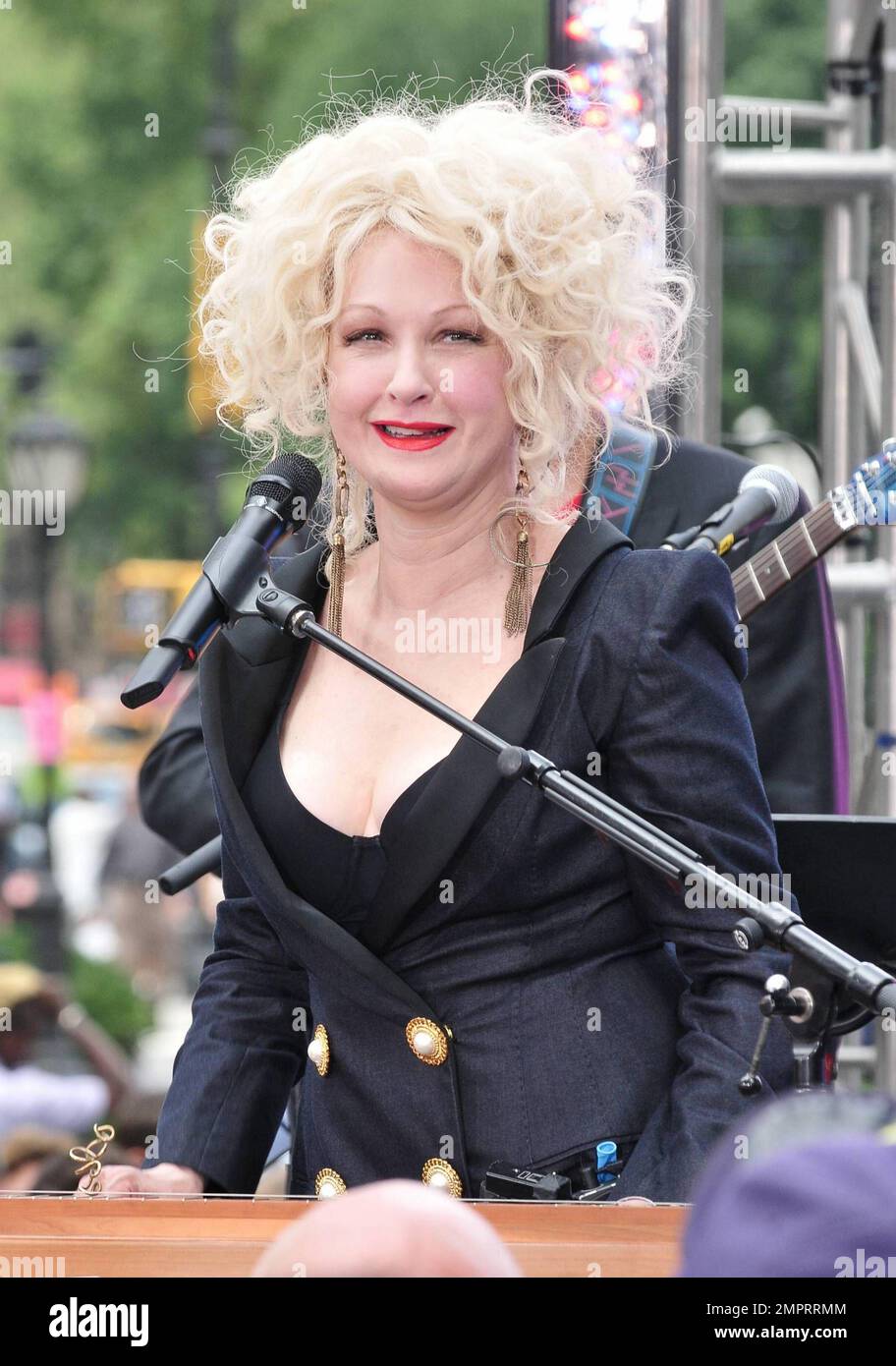 Pop icon Cyndi Lauper performs live on the American morning talk show