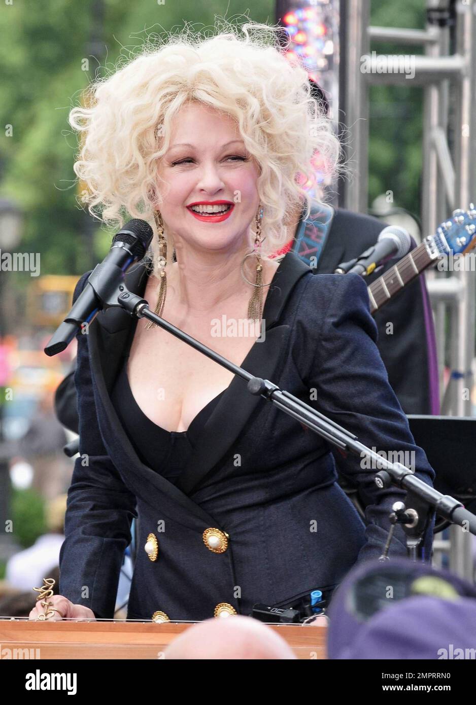 Pop icon Cyndi Lauper performs live on the American morning talk show