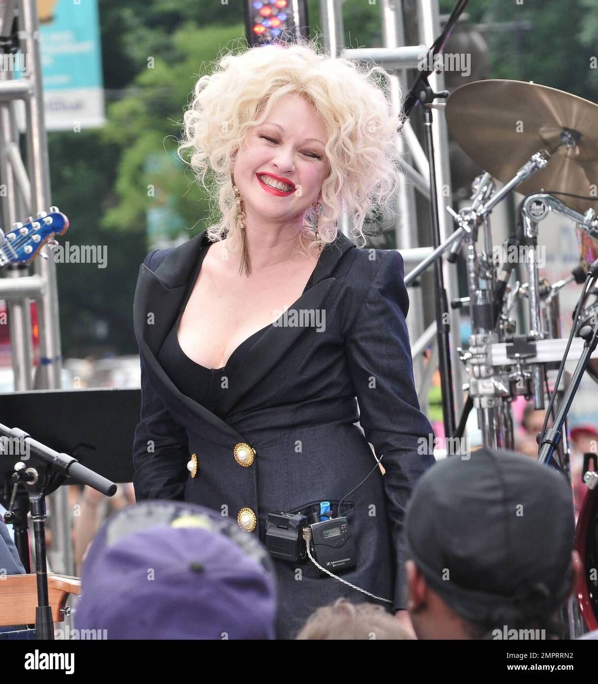 Pop icon Cyndi Lauper performs live on the American morning talk show