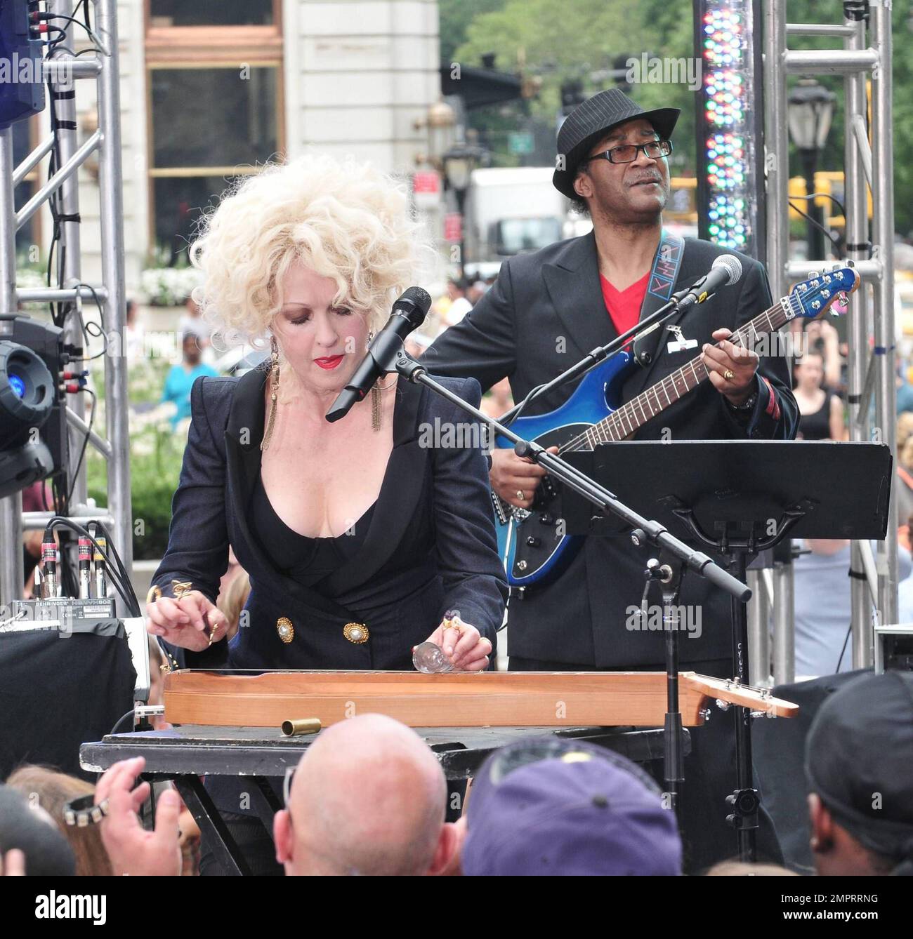 Pop icon Cyndi Lauper performs live on the American morning talk show
