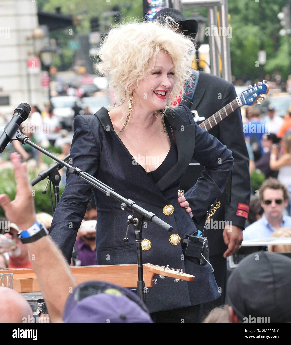 Pop icon Cyndi Lauper performs live on the American morning talk show