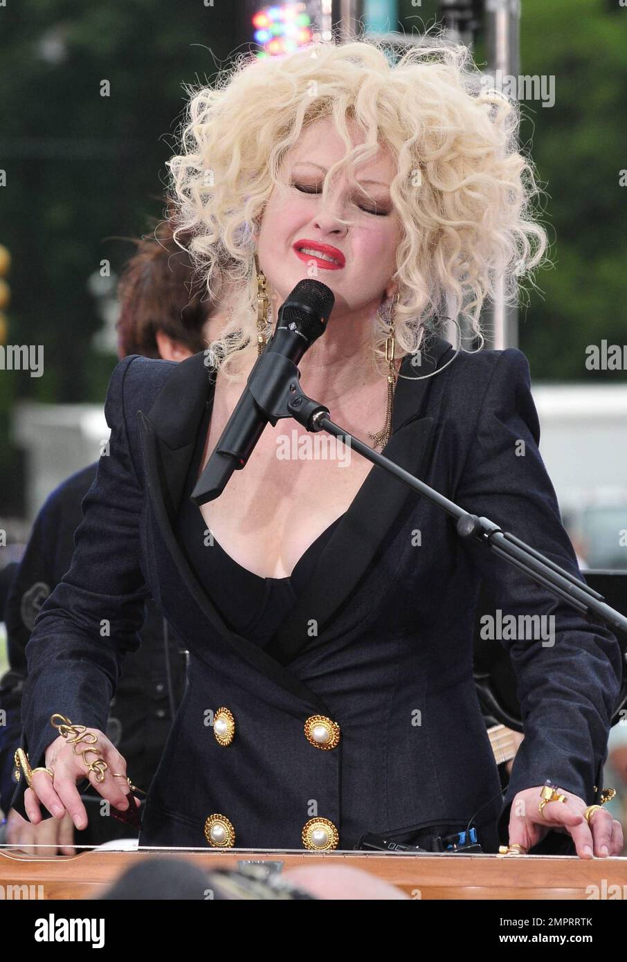Pop icon Cyndi Lauper performs live on the American morning talk show