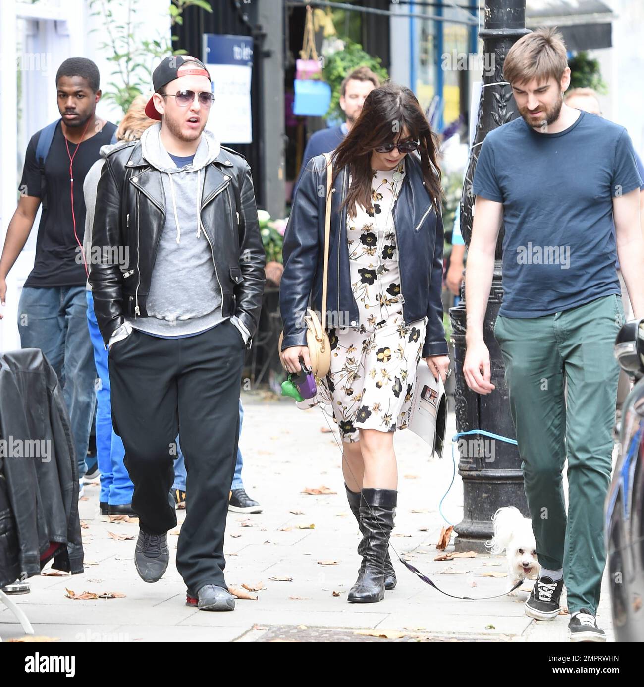 Daisy Lowe is spotted out walking her dog in Primrose Hill after a