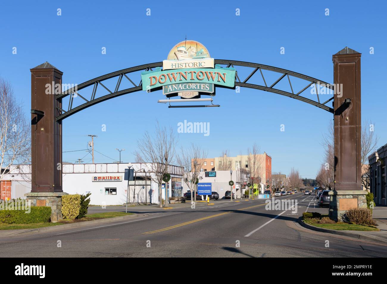 Downtown anacortes hires stock photography and images Alamy
