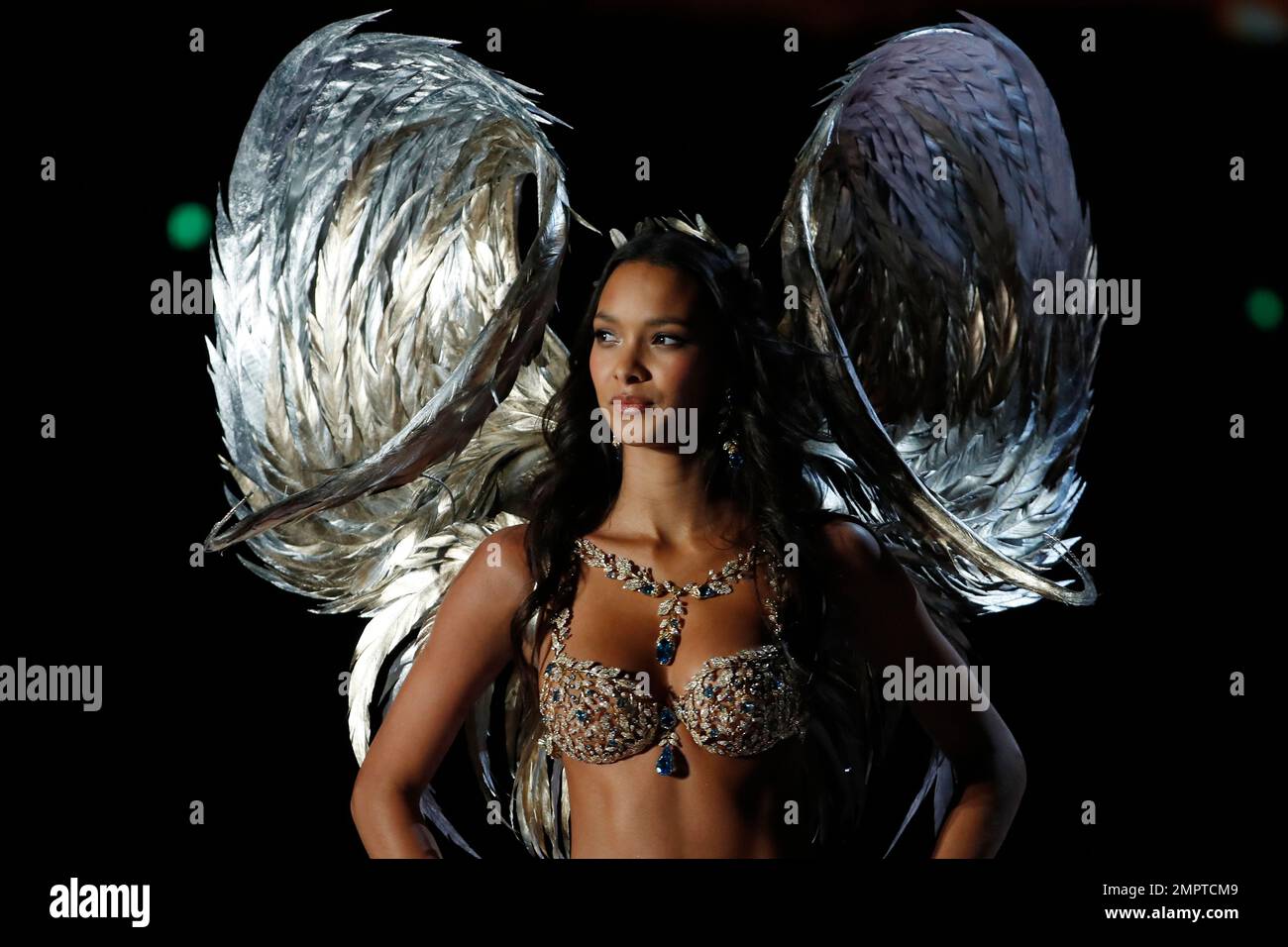 Brazilian model Lais Ribeiro presents the $2 million Champagne Nights  Fantasy Bra by Mouawad, during the Victoria's Secret fashion show at the  Mercedes-Benz Arena in Shanghai, China, Monday, Nov. 20, 2017. (AP