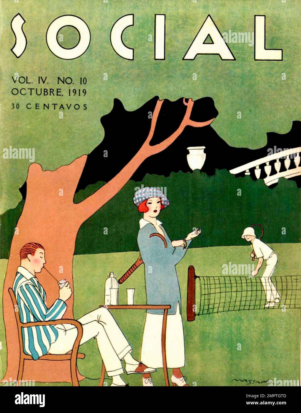 Conrado Walter Massaguer Cuban Magazine Social Artwork October 1919