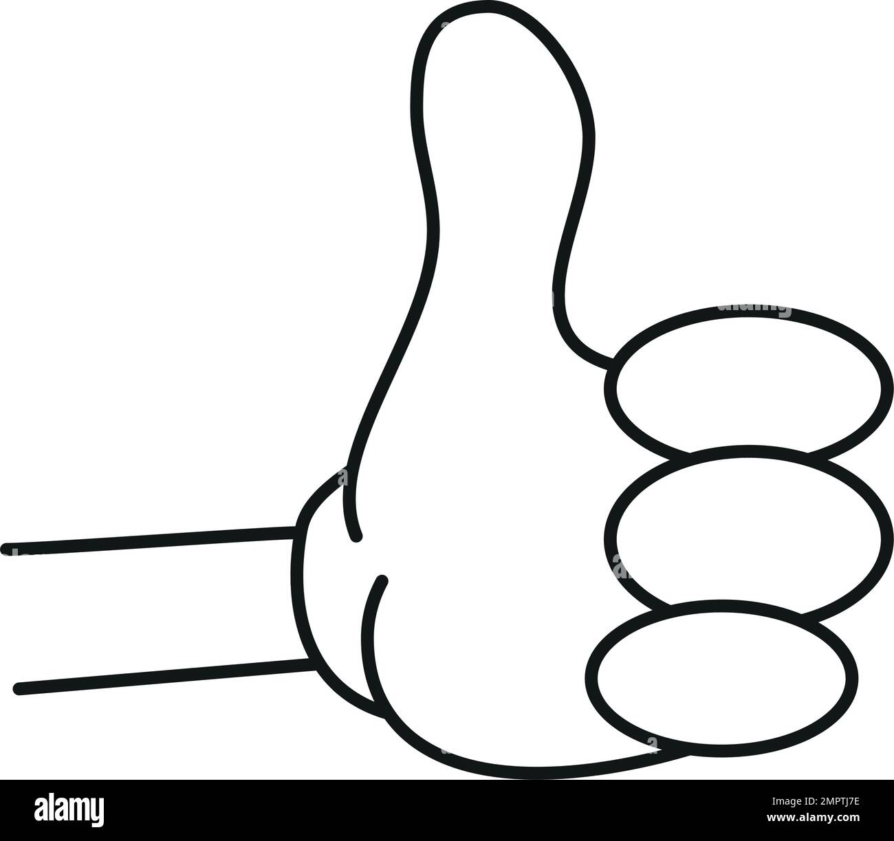 cartoon hands. Comic arms with fingers outline various gestures