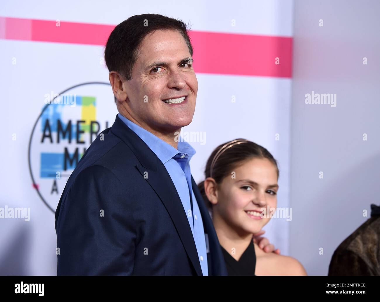 Mark Cuban, left, and Alyssa Cuban arrive at the American Music Awards