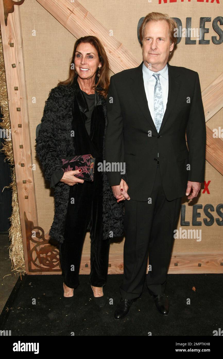 Kathleen Rosemary Treado, left, and Jeff Daniels, right, attend the