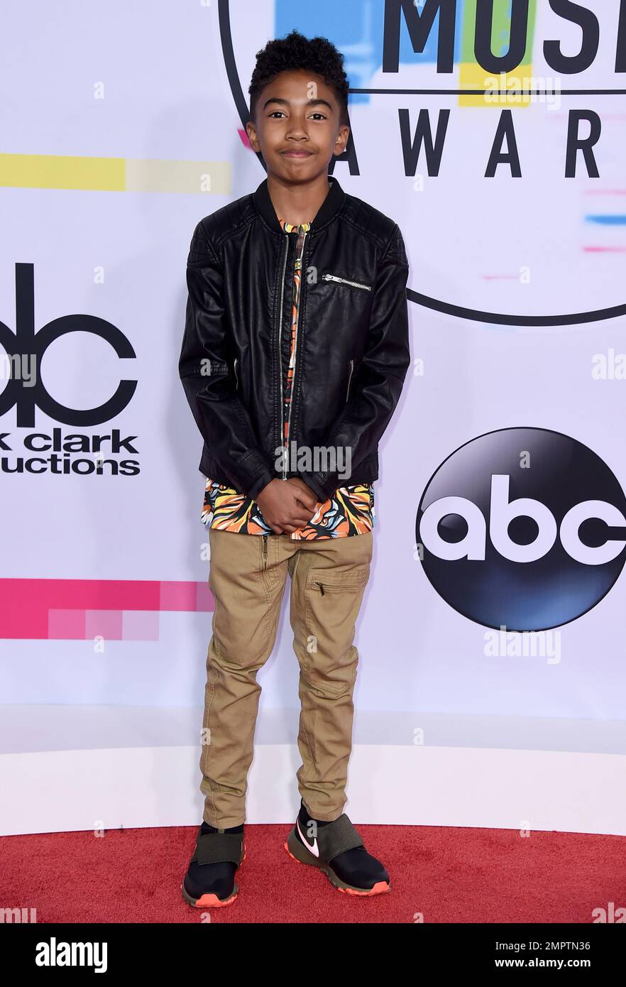 Miles Brown arrives at the American Music Awards at the Microsoft ...
