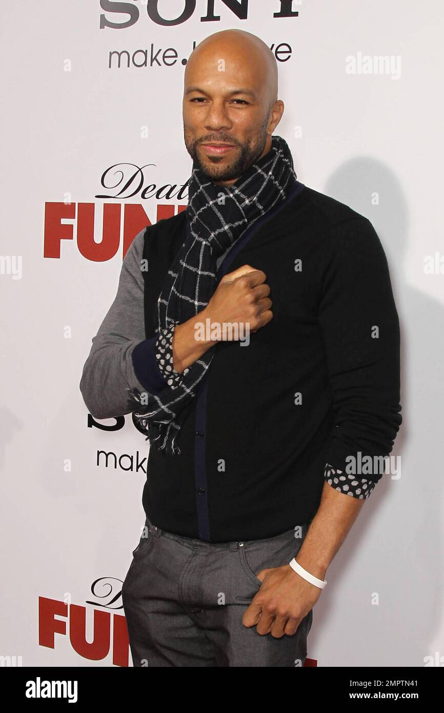 Common (Lonnie Rashid Lynn, Jr.) arrives to the world premiere of the comedy remake 'Death at a Funeral', a film produced by Chris Rock, at the Arclight Cinerama Dome. Los Angeles, CA. 04/12/10. Stock Photo