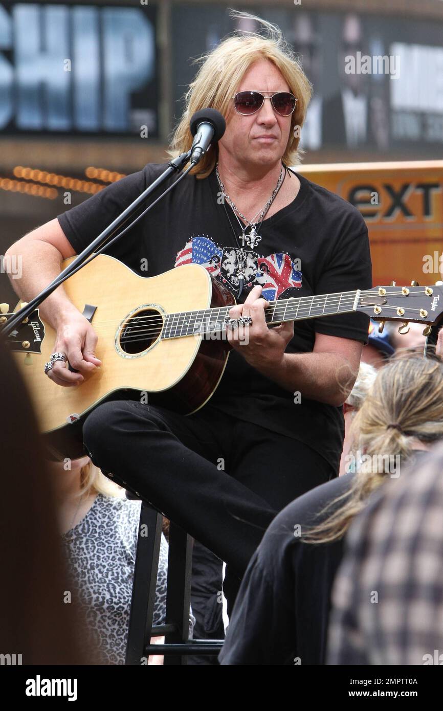 Def Leppard performs an acoustic set during a television appearance at