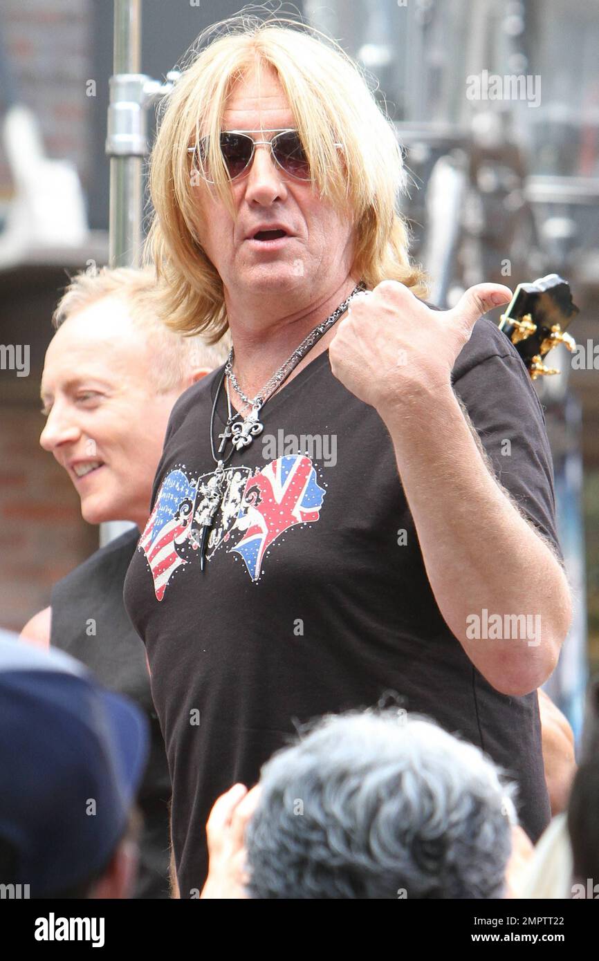Def Leppard performs an acoustic set during a television appearance at