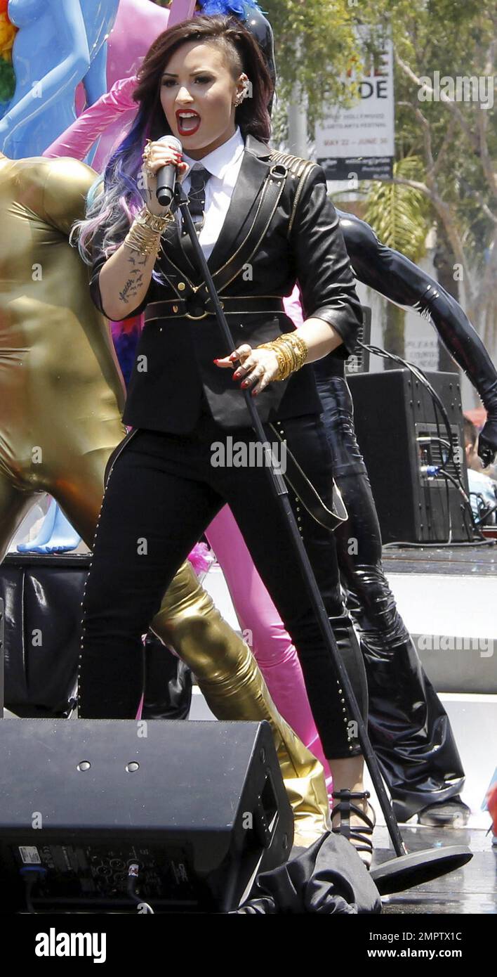 Demi Lovato Performs At The LA Pride Parade Today In West Hollywood ...