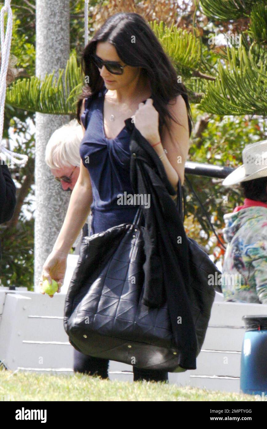 Demi Moore pays a visit to the "Friends with Benefits" set to pick up