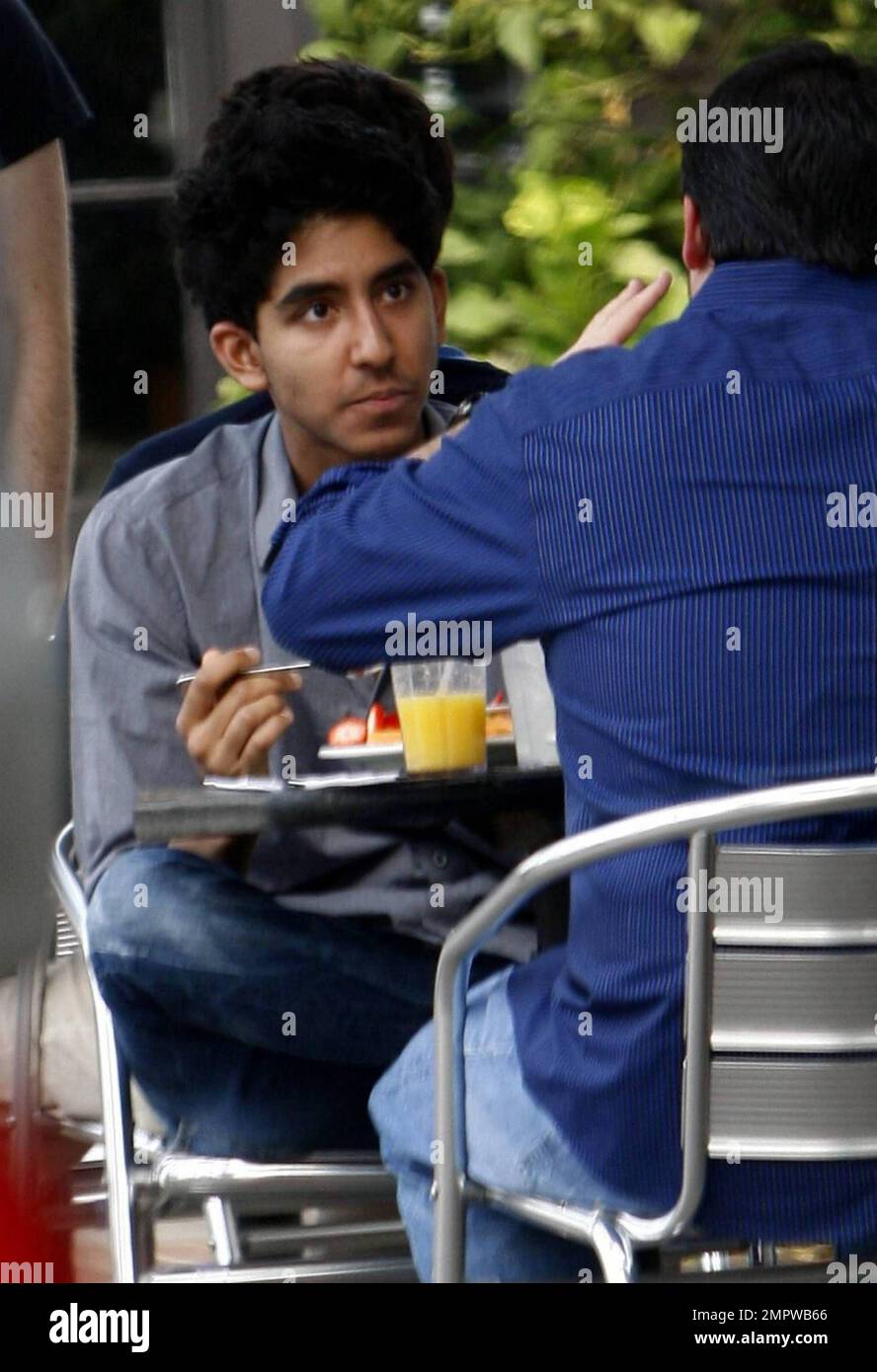 UK actor and "Slumdog Millionaire" star Dev Patel enjoys lunch and a