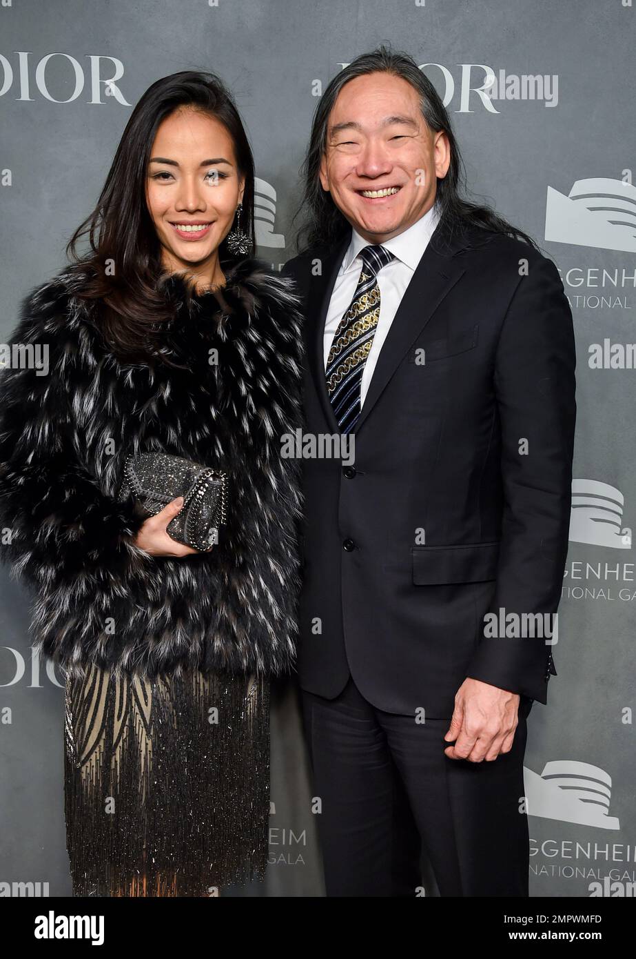Edward Jung and wife May attend the 2017 Guggenheim International Gala, hosted by Dior, at the