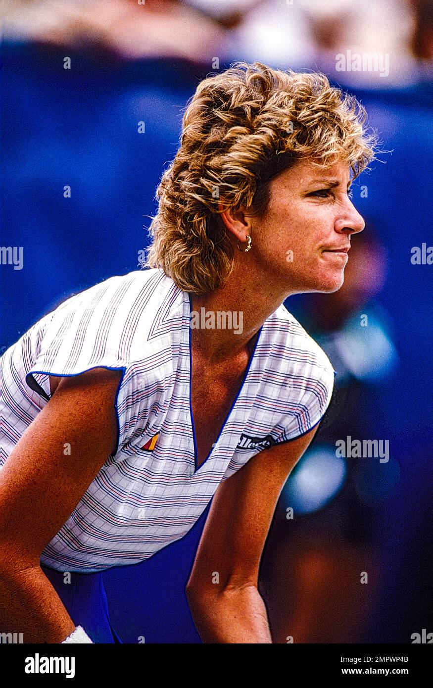 Chris Evert (USA) competing in the 1985 US Open Tennis Stock Photo Alamy