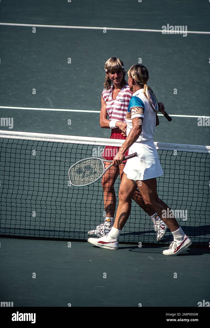 Chris Evert (USA) defeated by Martina Navratilova in the 1983 US Open
