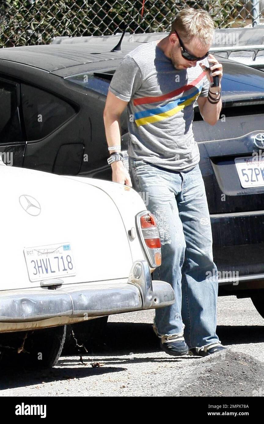 Even the stars have bad days. "Lost" star Dominic Monaghan looks as