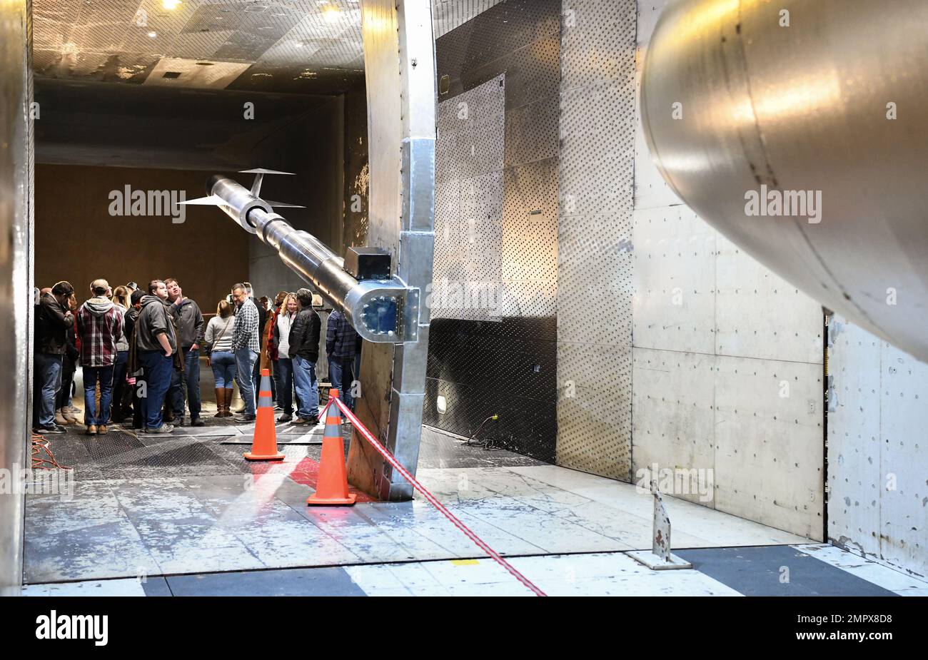 Attendees of the 716th Test Squadron Open House and Family Day look at