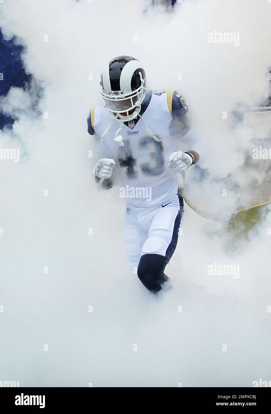 Los Angeles Rams safety John Johnson III (43) heads for the field