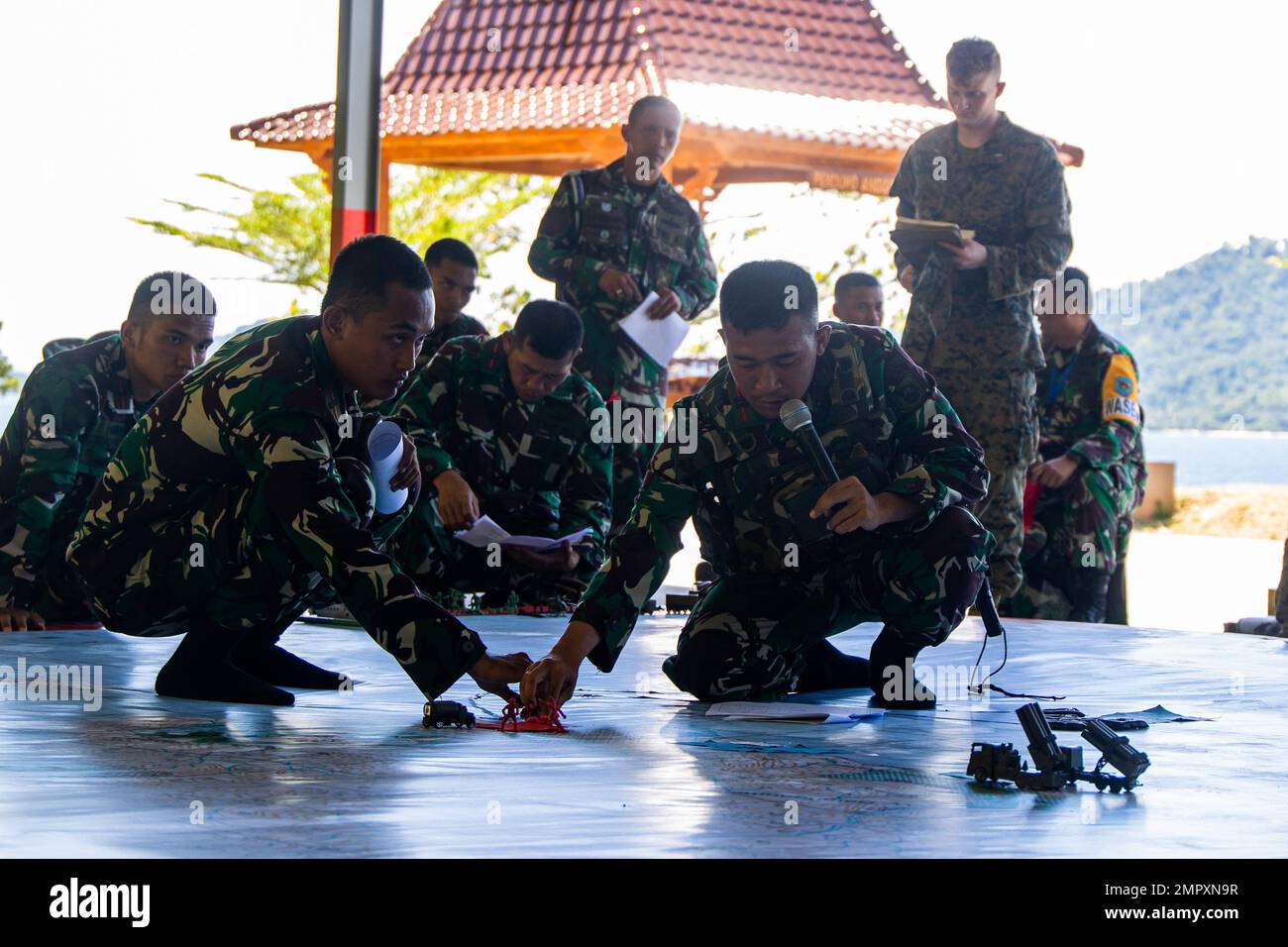Indonesian marines with 7th Infantry Battalion, 4th Marine Brigade