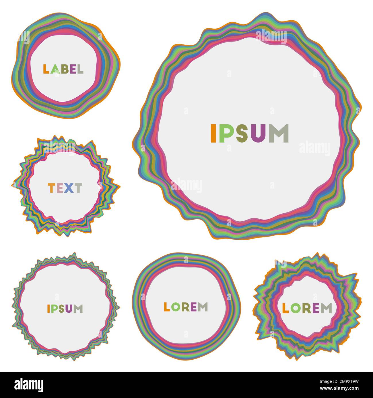 Collection of round shapes. Appealing circular backgrounds. Elegant