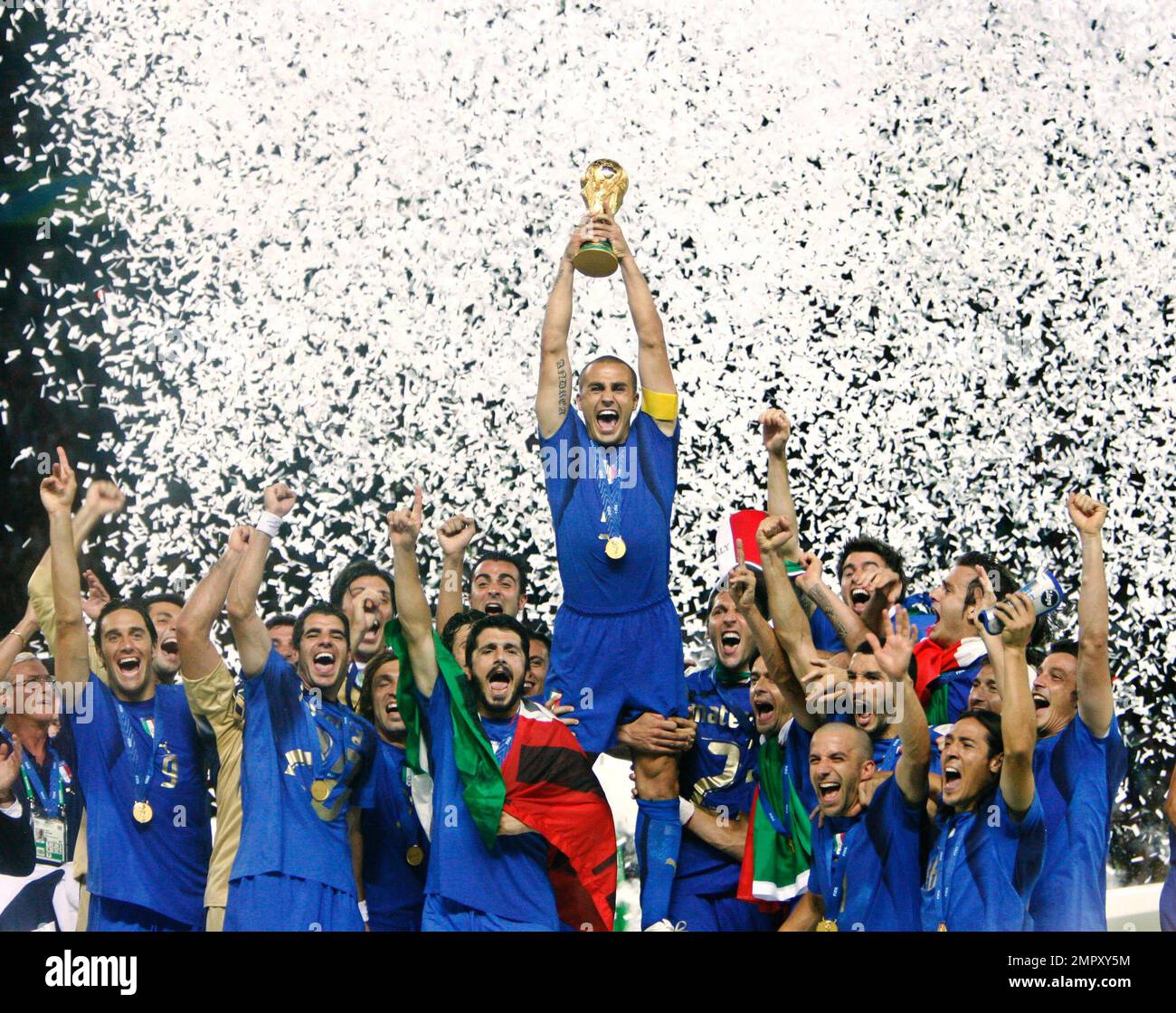 FILE In this Sunday, July 9, 2006 file photo Fabio Cannavaro lifts
