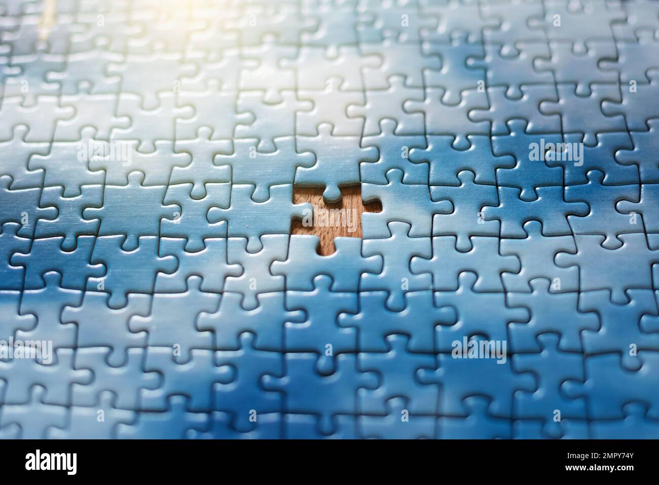 Incomplete Puzzle With One Piece Missing To Complete It There Are Two Pieces  Next To Each Other But Only One Of Them Is The Right One Business Teamwork  Choosing Copy Space Stock Photo - Download Image Now - iStock