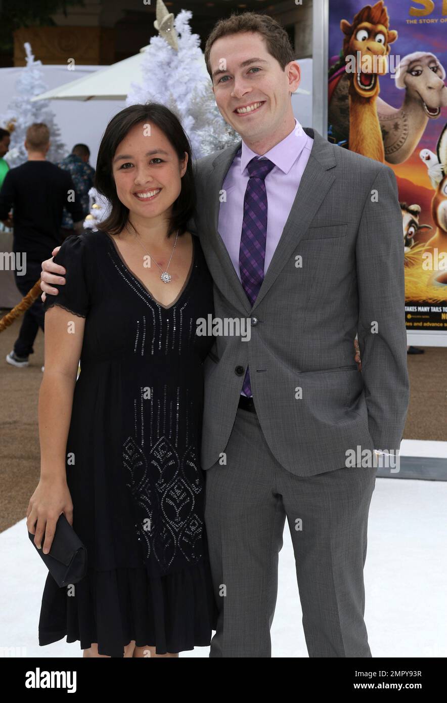 Director Timothy Reckart, right, and guest arrive at the LA Premiere of ...