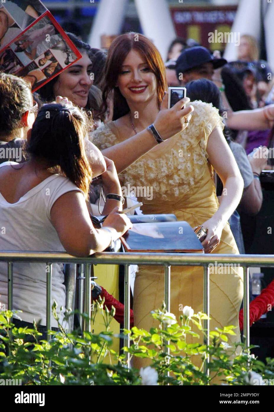 Bryce Dallas Howard signs autographs as she leaves the premiere of Twilight Saga: Eclipse. Los Angeles, CA. 6/24/10. Stock Photo