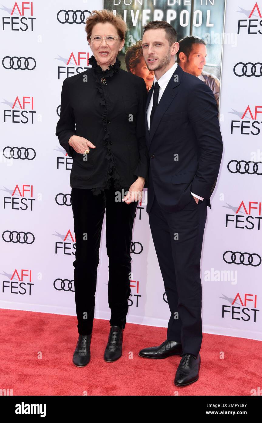 Bening, left, and Jamie Bell attend the screening "Film Stars