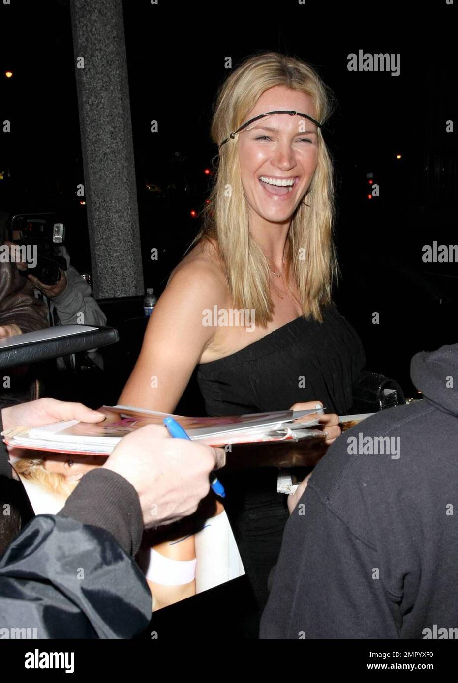 Natasha Henstridge attends Elton John’s birthday bash at Hamburger