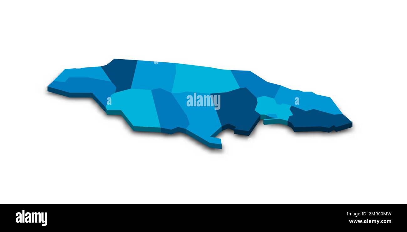 Jamaica political map of administrative divisions Stock Vector Image