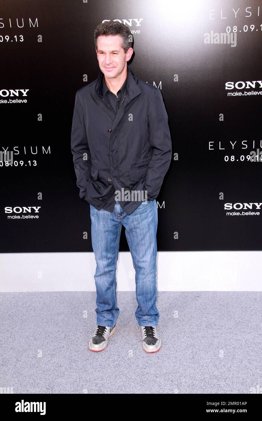 Simon Kinberg at the world premiere of her movie &ldquo;Elysium&rdquo; at the