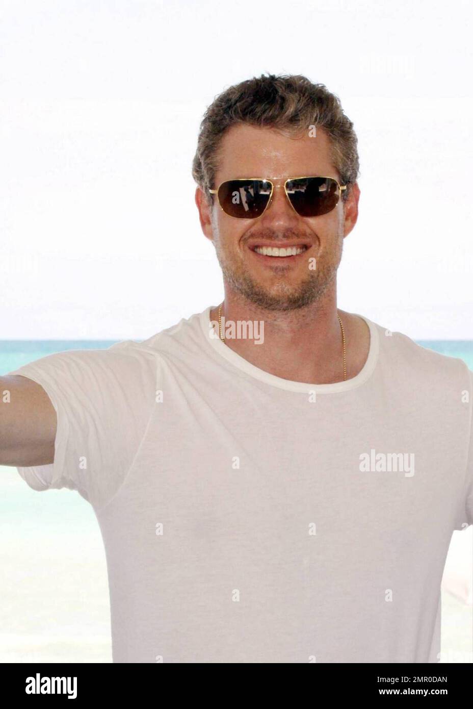 Actor Eric Dane takes a break from the steamy weather in South 
