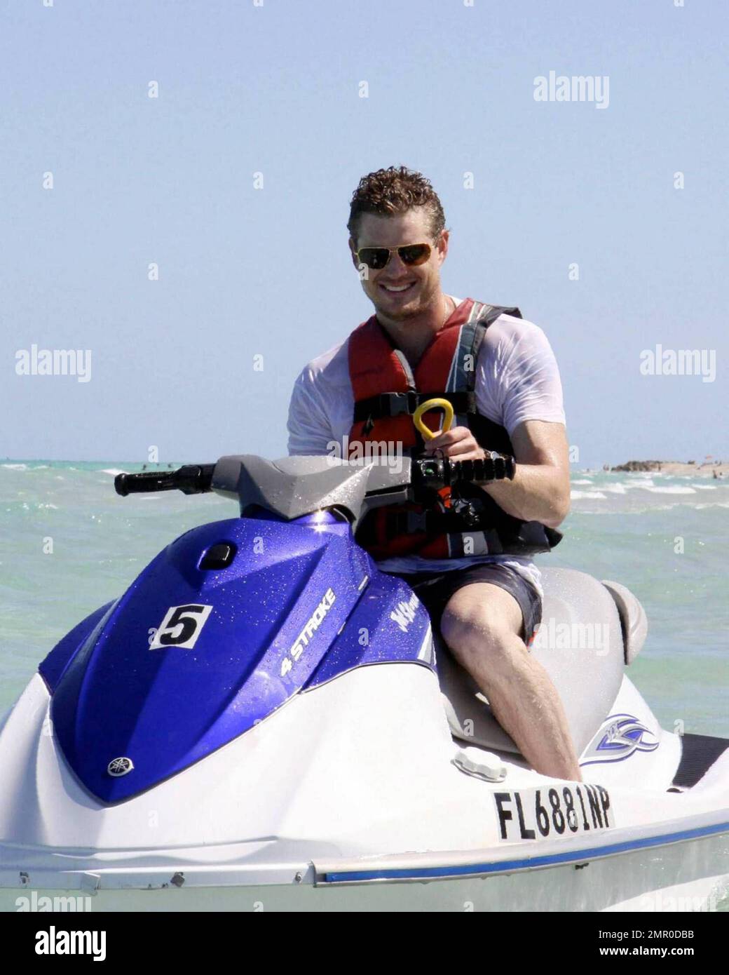 Actor Eric Dane takes a break from the steamy weather in South 