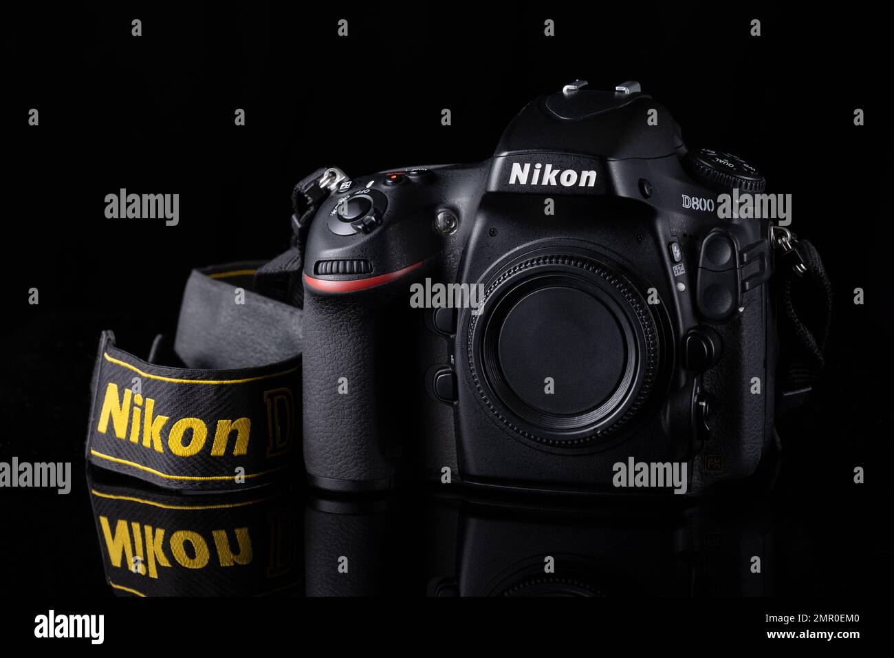 Stavropol, Russia - January 31, 2023: Nikon D800 digital SLR camera without Stock Photo