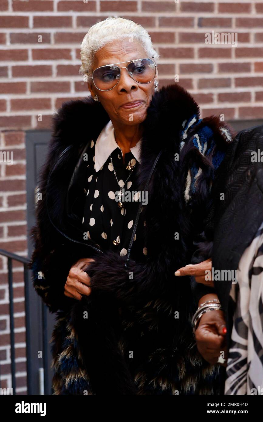 Singer, actress Dionne Warwick is seen arriving to deliver the eulogy at Jerry Blavat's Funeral and Celebration of Life at the Cathedral Basilica of Saints Peter and Paul on January 28, 2023 in Philadelphia, Pennsylvania.  -PICTURED: Dionne Warwick -LOCATION: Philadelphia USA -DATE: 28 Jan 2023 -CREDIT: William T Wade Jr/startraksphoto.com Stock Photo