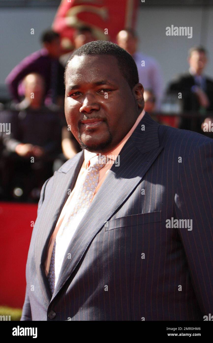"The Blind Side" actor Quinton Aaron walks the red carpet for the 2010